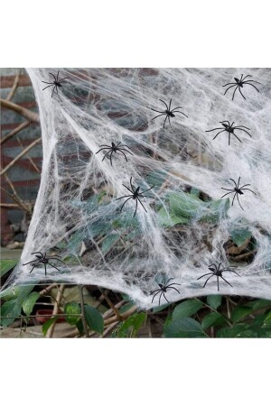 Halloween Örümcek Ağı Beyaz Renk Cadılar Bayramı Beyaz Örümcek Ağ Dekor Süs - 1