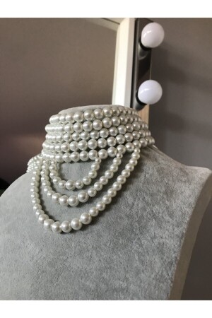 Halskette mit mehreren Perlen INCKLY09762424567 - 1
