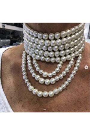 Halskette mit mehreren Perlen INCKLY09762424567 - 5