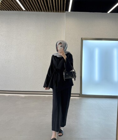 Ham Keten Takım - Siyah - Duendeca