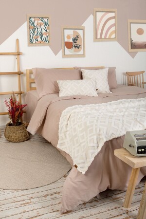 منز-فراش راني رمي وسادة مجموعة بوهيمية ضربة ضربة نمط السرير ميلا إكرو - Hamur