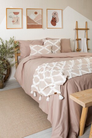 ممز-فراش راني رمي وسادة مجموعة بوهيمية ضربة ضربة نمط السرير بيلا بيج - Hamur