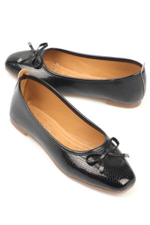 Hana Trend Bow Schwarze Damen-Ballerinas - 3