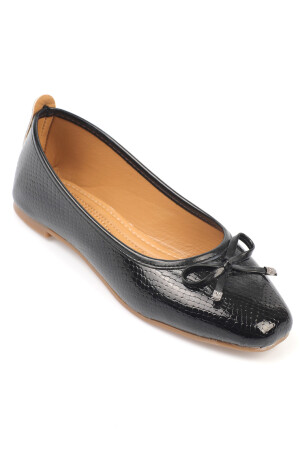 Hana Trend Bow Schwarze Damen-Ballerinas - 7