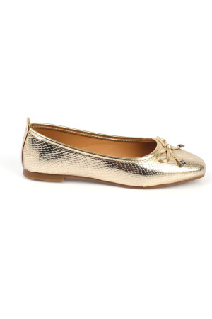 Hana Trend Gold Damen-Ballerinas mit Schleife - 6