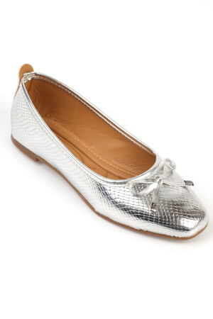 Hana Trend Silver Damen-Ballerinas mit Schleife - 7