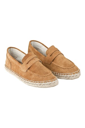 Handgefertigte Espadrilles aus braunem Echtleder für Damen - 1