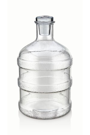 Handgefertigte Glasflasche Wasserflasche – Transparent – ​​1. 9 Lt (CA. 2 Lt). Krug) GLP-C0012 - 3