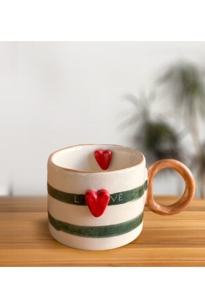 Handgefertigte Love Keramik-Kaffeetasse BV212 - 1