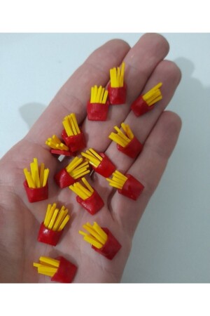 Handgefertigte Miniatur-Pommes Frites aus Fimo, 1 Stück Preis - 2