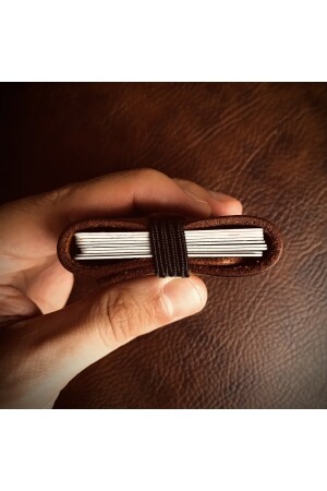 Handgefertigter Kartenhalter aus echtem und echtem Leder mit Palmengummi/personalisierte Geschenke/Souvenirs 6261551516 - 2