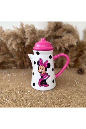 Handgefertigter Keramikkrug mit Deckel – Pink Minnie Mouse SURAHI147 - 1