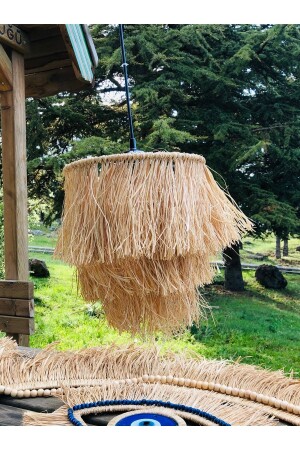 Handgefertigter Raffia-Kronleuchter, böhmischer Kronleuchter, Korb-Kronleuchter 64 - 2