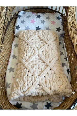 Handgestrickte Babydecke Alize Puffy Babydecke3 - 5