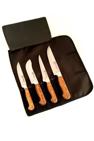 Handmade Çantalı Bıçak Seti 4'lü - Sürlaz