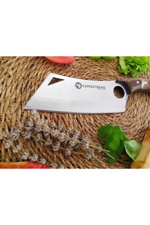 Handmade Line Modell Verzalit Chef Kitchen Metzgermesser Fleisch Brot Obst Gemüsemesser mit Lederscheide STRVRZLT1 - 4