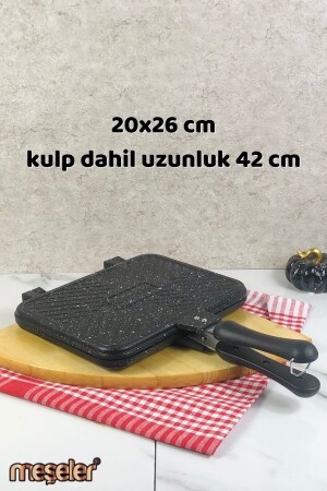 Handtoaster und Mehrzweck-Grillpfanne aus Granitguss für den Herd, Schwarz mslr0013 - 5