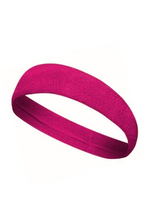 Handtuch-Stirnband für Sportler – Stirn-Schweißband-Stirnband Fuchsia - 1