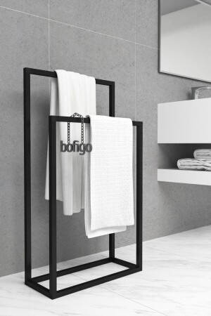Handtuchhalter aus Metall, Badezimmer-Organizer, dekorativer Handtuchhalter, Bfg-Mtl-Handtuchhalter - 1