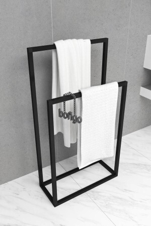 Handtuchhalter aus Metall, Badezimmer-Organizer, dekorativer Handtuchhalter, Bfg-Mtl-Handtuchhalter - 3