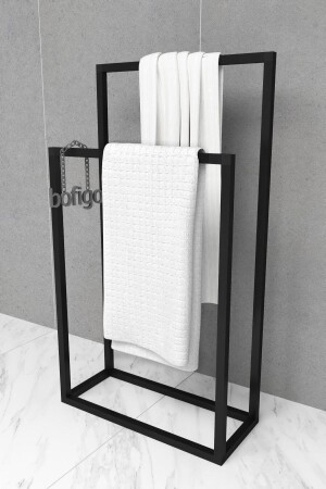 Handtuchhalter aus Metall, Badezimmer-Organizer, dekorativer Handtuchhalter, Bfg-Mtl-Handtuchhalter - 5