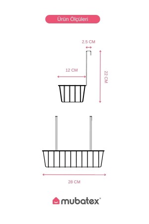 Hängekorb für Küchen- und Badezimmerschränke, Hängekorb, Mehrzweckkorb, Schwarz - 7