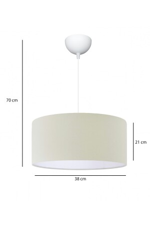 Hängeleuchter mit cremeweißem Stoffkopf, 38 cm, Srkt-1 SRKT-1 - 6