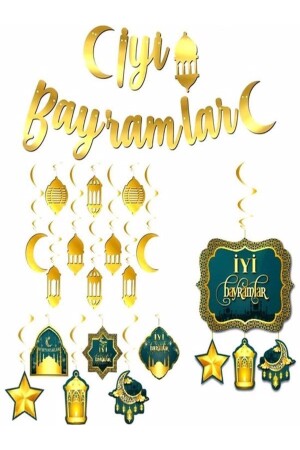 Hängendes Ornament-Set „Frohe Feiertage“. - 1