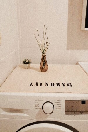 غسيل الملابس المزروعة غسيل الغسيل غطاء غطاء ديكورات الحمام منظمة غطاء - Hanles