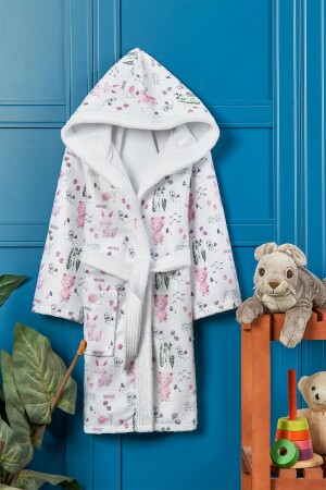 Happy Animals Dijital Baskılı Çocuk Bornozu - Vevienhome