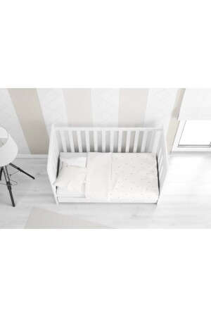 Happy Bee 100% Pamuk Saten Nakışlı Bebek Nevresim Takımı BABYBED-KD1638 - 7