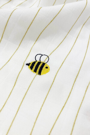 Happy Bee besticktes Bezugsset aus 100 % Baumwoll-Musselin (90 x 90 cm, 2 Stück) BABYMUSLIN3103 - 3