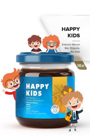 Happy Kids Çocuklara Özel - Polen- Arı Sütü Ve Propolisli Kakaolu Macun 240 Gr - 1