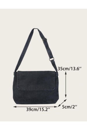 Harajuku Vintage Unisex Denim Messenger Bag TYC00702996522 - 3