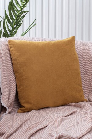 Hardal Kırlent Kılıfı Dekoratif Düz Sade Panoroma-357 Punch Yapılabilir Panç - Özenev