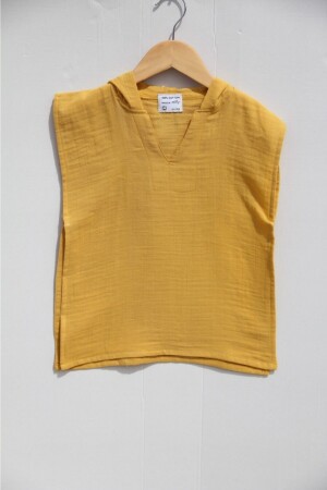 Hardal Renk Pamuklu Müslin Çocuk Pançosu TYC00146416829 - Botex