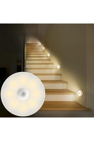 Hareket Sensörlü Usb Şarjlı Beyaz Led Işık Lamba (SENSÖRLÜ) - Rucas