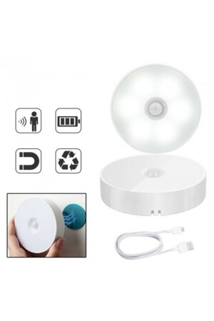 Hareket Sensörlü Usb Şarjlı Led Işık Aydınlatma Lamba Mutfak Salon Merdiven Yatak Odası Dolap içi - Sharpa