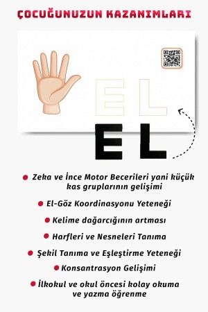 Harf Eşleştirme Oyunu Duyusal Eğitici Kutu Oyunu Alfabe Zeka Oyunu Ben 34 Türkçe Kelime Kartı Neyim? - 7