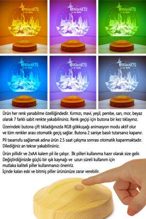 Harry Potter Hogwarts Geschenk 3D-LED-Lampe SL_B1290 - 8