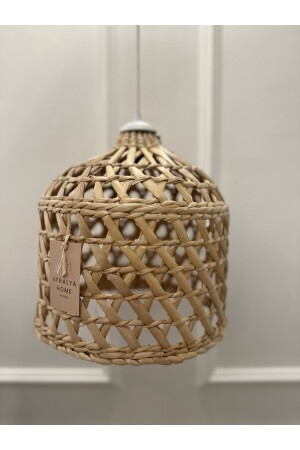 Hasır Bambu Rattan Avize 30cm (duy Dahil ) - 4