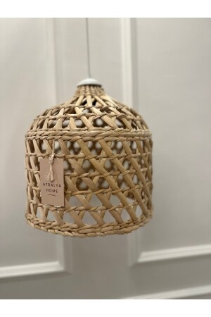 Hasır Bambu Rattan Avize 30cm (duy Dahil ) - 6