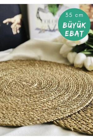 Hasır Jüt Supla 6'lı Set Amerikan Servis 35 Cm Çap Supla 6'lı - Yunusoğlu Home