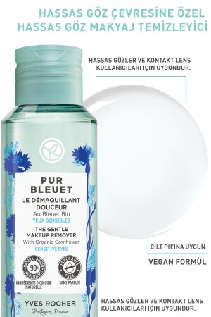 Hassas Ciltler Için Pur Bleuet Göz Makyaj Temizleyici-100 ml - 3