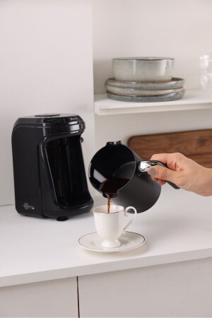 Hatır Hüps Quartz Közde- Sütlü Içecek Hazırlama Türk Kahve Makinesi 5 Fincan Kapasiteli Black Chrome - 2