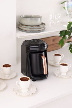 Hatır Hüps Quartz Közde- Sütlü Içecek Hazırlama Türk Kahve Makinesi 5 Fincan Kapasiteli Black Copper - 1