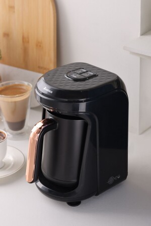 Hatır Hüps Quartz Közde- Sütlü Içecek Hazırlama Türk Kahve Makinesi 5 Fincan Kapasiteli Black Copper - 3