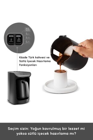 Hatır Köz Sütlü Türk Kahve Makinesi Antrasit - 8