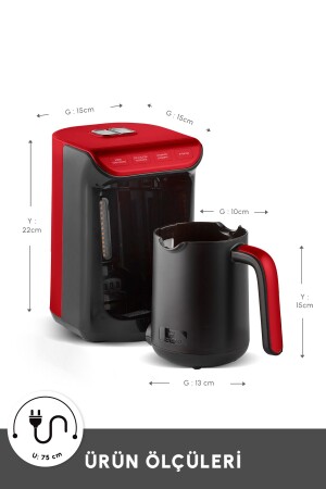 Hatır Köz Sütlü Türk Kahve Makinesi Imperial Red - 3