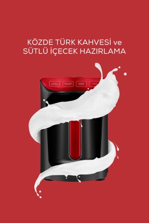 Hatır Köz Türkische Kaffeemaschine mit Milch Imperial Red - Karaca